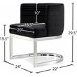 Maklaine Modern Velvet Dining Chair in Black