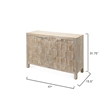 Maklaine Three-Door Engineered Wood Accent Chest in Gray Wash