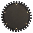 Maklaine Beveled Transitional Fir Wood Mirror in Dark Charcoal