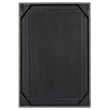 Maklaine Faux Shagreen Vinyl Gray Mirror Rectangular Beveled Glass 38