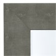 Maklaine Faux Shagreen Vinyl Gray Mirror Rectangular Beveled Glass 38