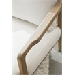Maklaine Transitional Fabric Club Chair in Pearl White / Smoke Gray