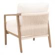 Maklaine Transitional Fabric Club Chair in Pearl White / Smoke Gray