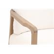 Maklaine Transitional Fabric Club Chair in Pearl White / Smoke Gray