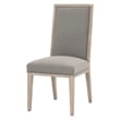 Maklaine Transitional Fabric Dining Chair in Gray (Set of 2)