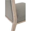 Maklaine Transitional Fabric Dining Chair in Gray (Set of 2)