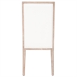 Maklaine Transitional Fabric Dining Chair in White in Set of 2