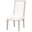 Maklaine Transitional Fabric Dining Chair in White in Set of 2