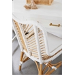 Maklaine Transitional Wood and Steel Desk in Matte White Finish