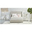 Maklaine Transitional Wood and Steel Desk in Matte White Finish
