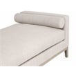 Maklaine Transitional Fabric Daybed in Bisque Beige / Natural Gray