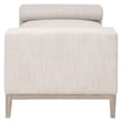 Maklaine Transitional Fabric Daybed in Bisque Beige / Natural Gray