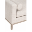 Maklaine Transitional Fabric Daybed in Bisque Beige / Natural Gray
