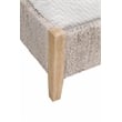 Maklaine Transitional Fabric Cal King Bed in Off White/Gray Finish