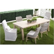 Maklaine Transitional Fabric Outdoor Dining Chair - Gray /Set of 2
