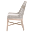 Maklaine Transitional Fabric Outdoor Dining Chair - Gray /Set of 2
