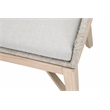 Maklaine Transitional Fabric Outdoor Dining Chair - Gray /Set of 2