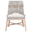 Maklaine Transitional Fabric Outdoor Dining Chair - Gray /Set of 2