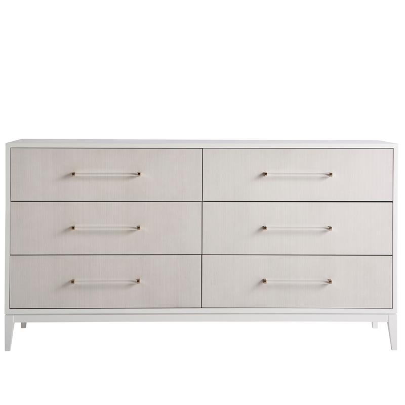 Maklaine Wood White Dresser Rectangular 68