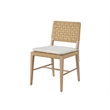 Maklaine Contemporary Set of 2 Side Chairs in Tan Tech Oak Finish