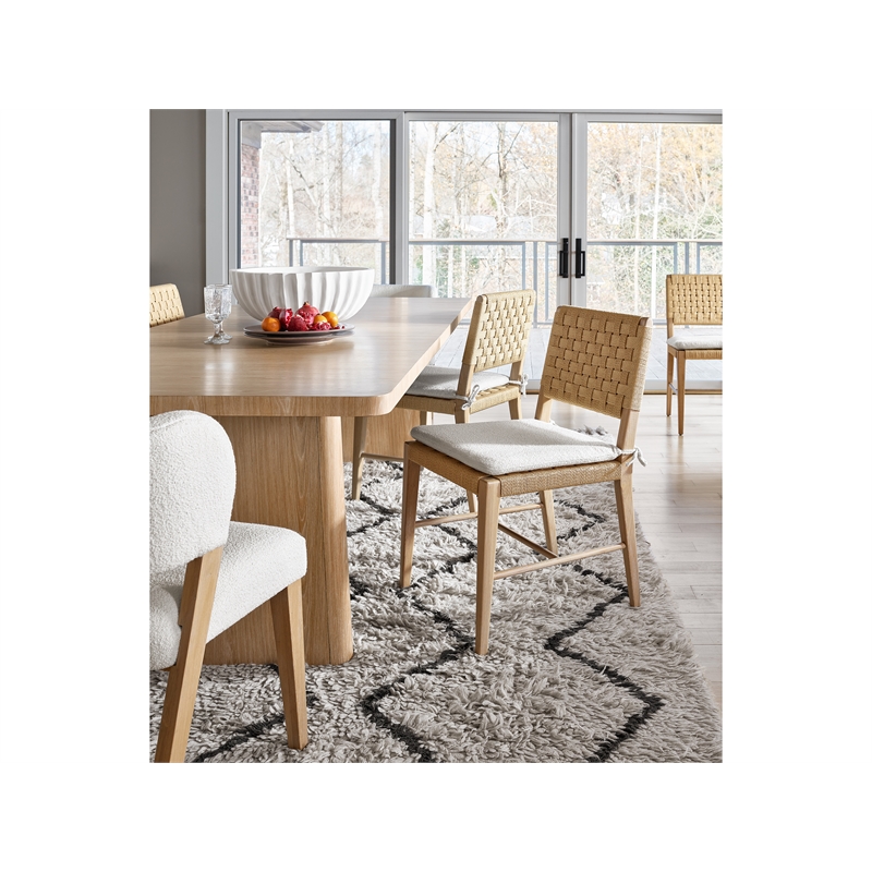 Maklaine Contemporary Set of 2 Side Chairs in Tan Tech Oak Finish