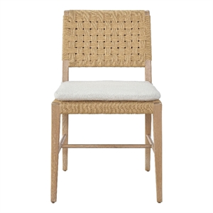 Maklaine Contemporary Set of 2 Side Chairs in Tan Tech Oak Finish