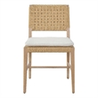 Maklaine Contemporary Set of 2 Side Chairs in Tan Tech Oak Finish