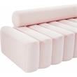 Maklaine Contemporary Deep Channel Tufted Soft Rich Pink Velvet Chair