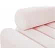 Maklaine Contemporary Deep Channel Tufted Soft Rich Pink Velvet Chair