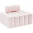 Maklaine Contemporary Deep Channel Tufted Soft Rich Pink Velvet Chair