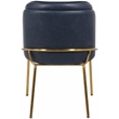 Maklaine Contemporary Navy Finish Vegan Leather Dining Chair - Set of 2