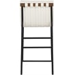Maklaine Contemporary Soft Cream Vegan Leather Counter Stool