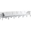 Maklaine Contemporary White Finish Outdoor Patio Modular Sofa