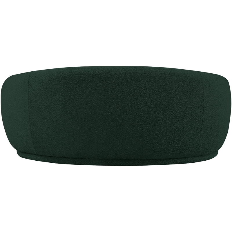 Maklaine Contemporary Rich Green Finish Boucle Fabric Loveseat