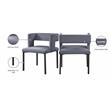 Maklaine Contemporary Soft Gray Velvet Dining Chair (Set of 2)