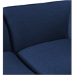 Maklaine Contemporary Navy Durable Linen Textured Modular Sofa