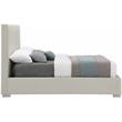 Maklaine Contemporary Rich Beige Linen Textured Fabric Full Bed