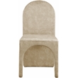 Maklaine Contemporary Beige Velvet Dining Side Chair (Set of 2)