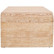 Maklaine Contemporary Natural White Finish Oak Wood Coffee Table