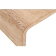 Maklaine Contemporary Natural White Finish Oak Wood Coffee Table