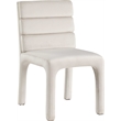 Maklaine Contemporary Soft Rich Cream Finish Velvet Dining Chair