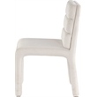 Maklaine Contemporary Soft Rich Cream Finish Velvet Dining Chair