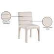 Maklaine Contemporary Soft Rich Cream Finish Velvet Dining Chair