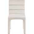 Maklaine Contemporary Soft Rich Cream Finish Velvet Dining Chair