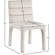 Maklaine Contemporary Soft Rich Cream Finish Velvet Dining Chair