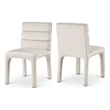Maklaine Contemporary Soft Rich Cream Finish Velvet Dining Chair