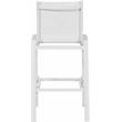 Maklaine Contemporary White Outdoor Patio Mesh Barstool (Set of 2)