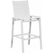 Maklaine Contemporary White Outdoor Patio Mesh Barstool (Set of 2)