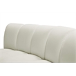 Maklaine Contemporary Upholstered Cream Velvet 2pc. Modular Sectional