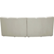 Maklaine Contemporary Upholstered Cream Velvet 2pc. Modular Sectional